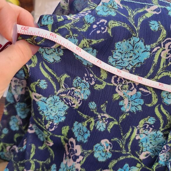 EUC Medium Free People Floral Blue Maxi Dress - Picture 4 of 7